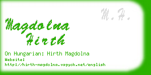 magdolna hirth business card